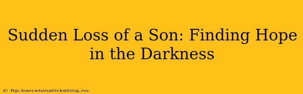 Sudden Loss of a Son: Finding Hope in the Darkness