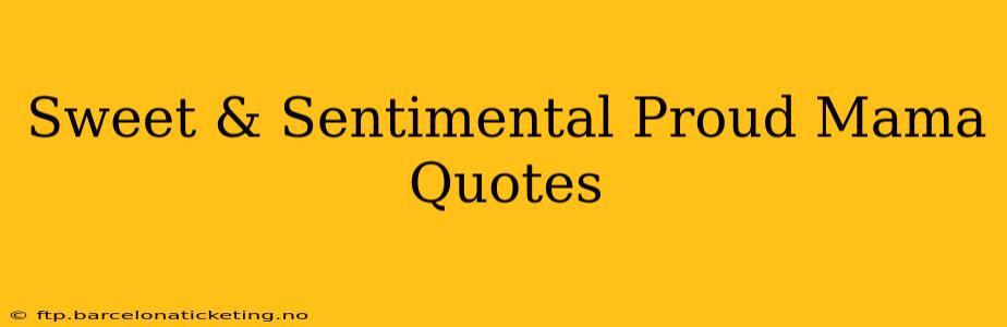 Sweet & Sentimental Proud Mama Quotes
