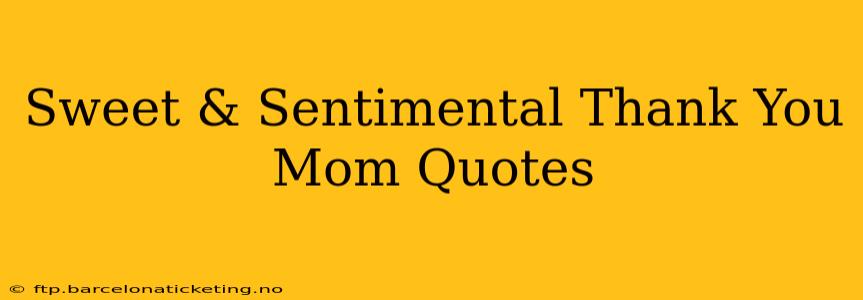 Sweet & Sentimental Thank You Mom Quotes