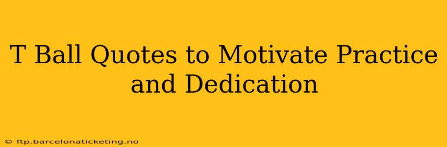 T Ball Quotes to Motivate Practice and Dedication