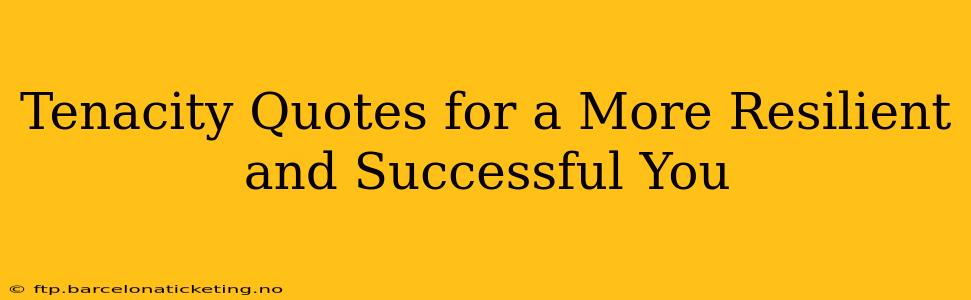 Tenacity Quotes for a More Resilient and Successful You