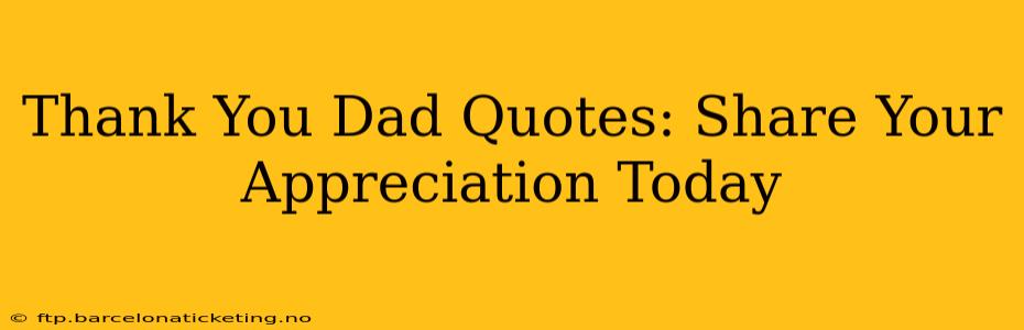 Thank You Dad Quotes: Share Your Appreciation Today