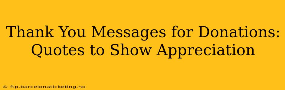 Thank You Messages for Donations: Quotes to Show Appreciation