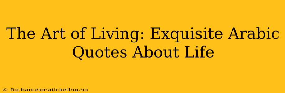 The Art of Living: Exquisite Arabic Quotes About Life