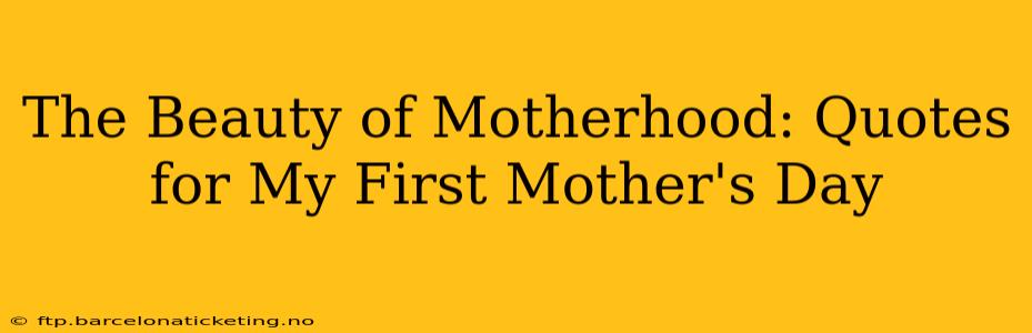 The Beauty of Motherhood: Quotes for My First Mother's Day