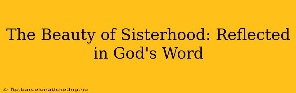 The Beauty of Sisterhood: Reflected in God's Word