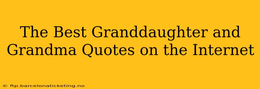 The Best Granddaughter and Grandma Quotes on the Internet