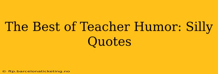 The Best of Teacher Humor: Silly Quotes