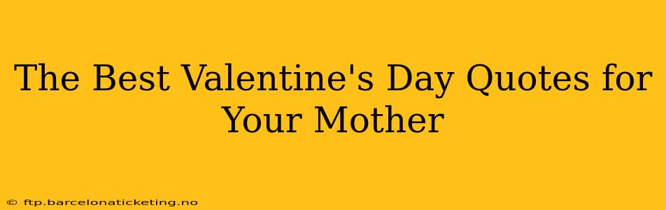 The Best Valentine's Day Quotes for Your Mother
