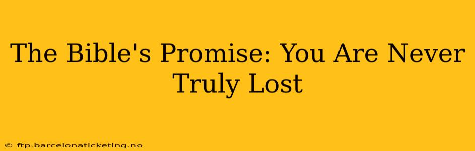 The Bible's Promise: You Are Never Truly Lost