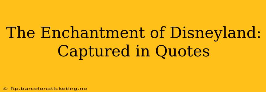 The Enchantment of Disneyland: Captured in Quotes