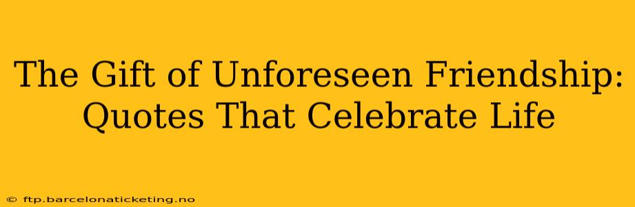 The Gift of Unforeseen Friendship: Quotes That Celebrate Life