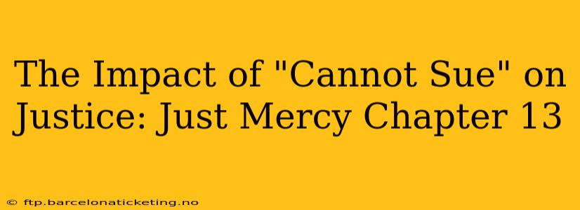The Impact of "Cannot Sue" on Justice: Just Mercy Chapter 13