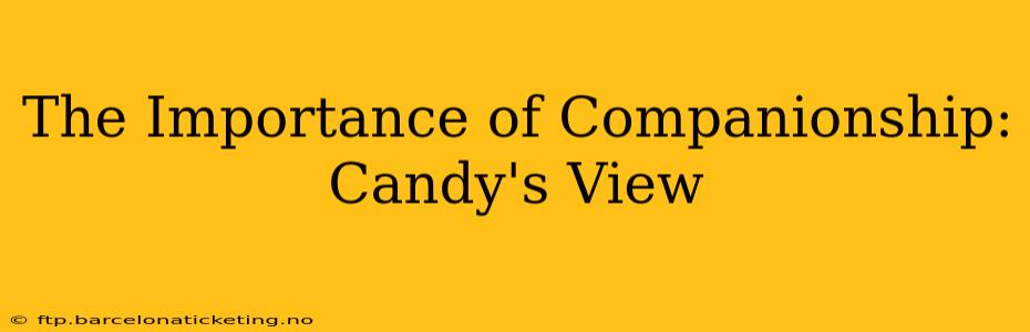 The Importance of Companionship: Candy's View