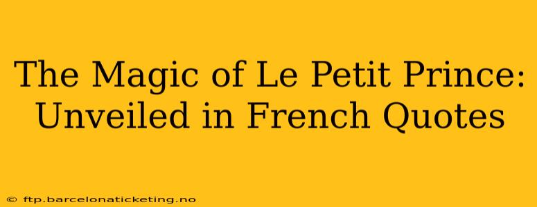 The Magic of Le Petit Prince: Unveiled in French Quotes