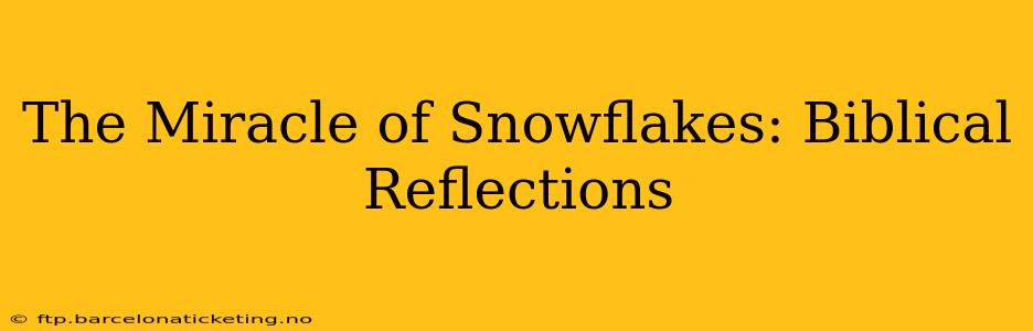 The Miracle of Snowflakes: Biblical Reflections