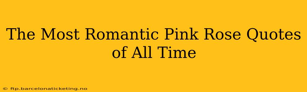 The Most Romantic Pink Rose Quotes of All Time
