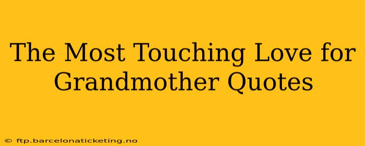The Most Touching Love for Grandmother Quotes