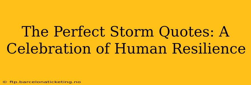 The Perfect Storm Quotes: A Celebration of Human Resilience