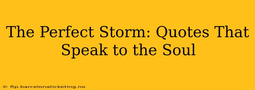 The Perfect Storm: Quotes That Speak to the Soul