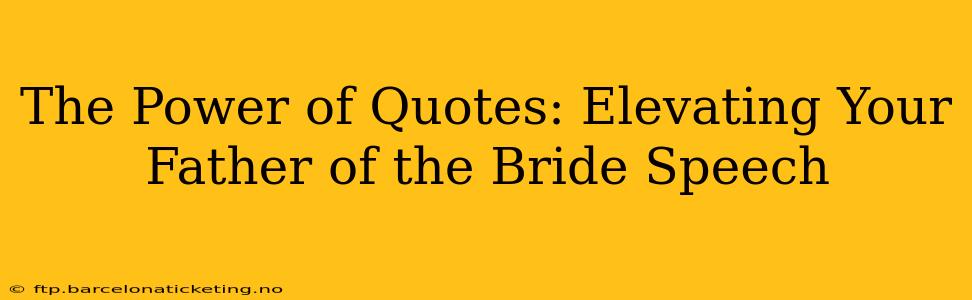 The Power of Quotes: Elevating Your Father of the Bride Speech