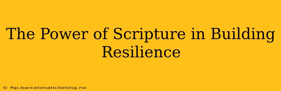 The Power of Scripture in Building Resilience