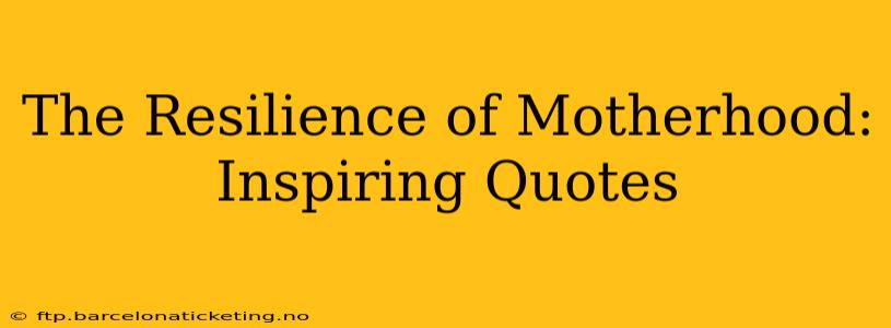 The Resilience of Motherhood: Inspiring Quotes
