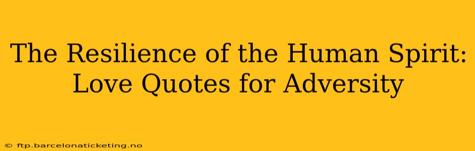 The Resilience of the Human Spirit: Love Quotes for Adversity