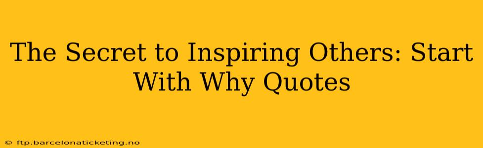 The Secret to Inspiring Others: Start With Why Quotes