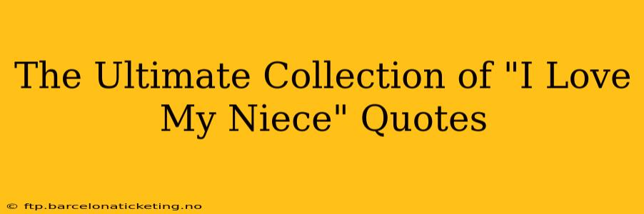 The Ultimate Collection of "I Love My Niece" Quotes