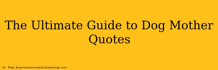 The Ultimate Guide to Dog Mother Quotes