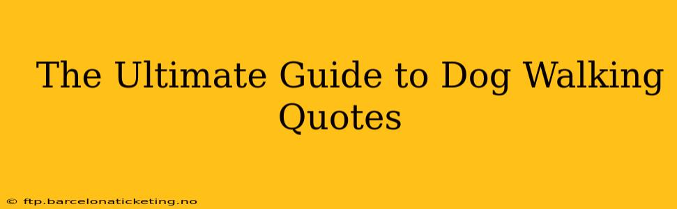  The Ultimate Guide to Dog Walking Quotes