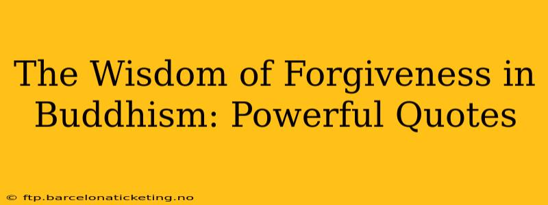 The Wisdom of Forgiveness in Buddhism: Powerful Quotes