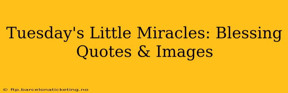 Tuesday's Little Miracles: Blessing Quotes & Images