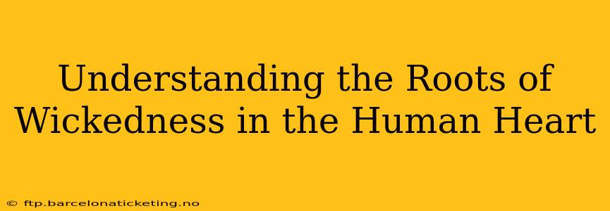 Understanding the Roots of Wickedness in the Human Heart