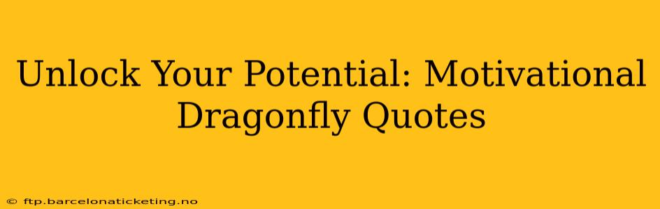 Unlock Your Potential: Motivational Dragonfly Quotes