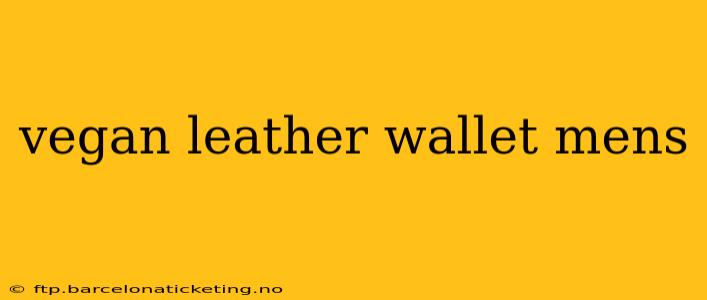 vegan leather wallet mens