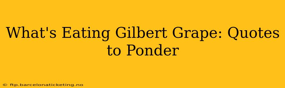 What's Eating Gilbert Grape: Quotes to Ponder