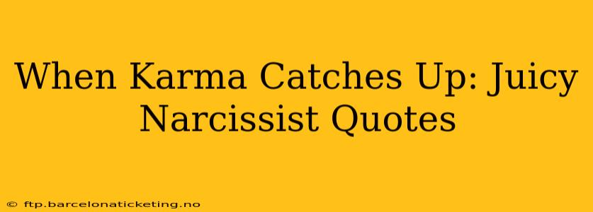 When Karma Catches Up: Juicy Narcissist Quotes