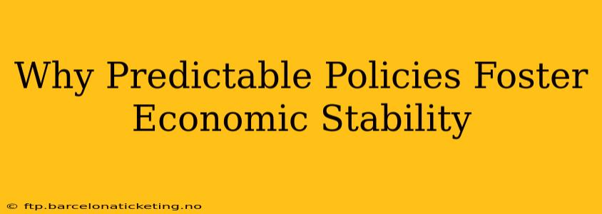 Why Predictable Policies Foster Economic Stability