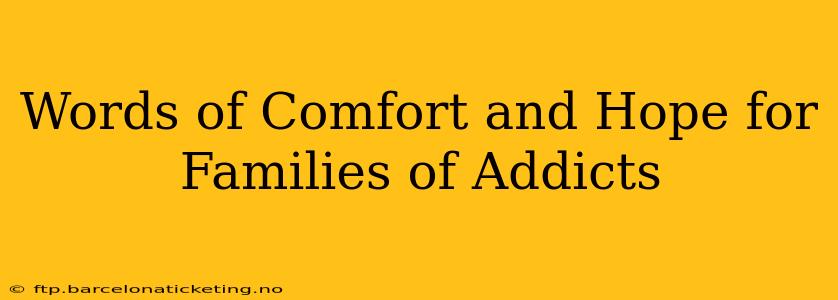Words of Comfort and Hope for Families of Addicts
