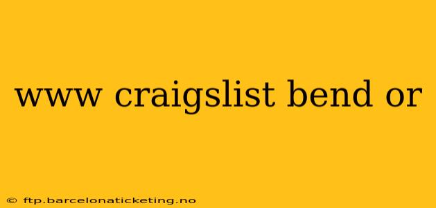 www craigslist bend or